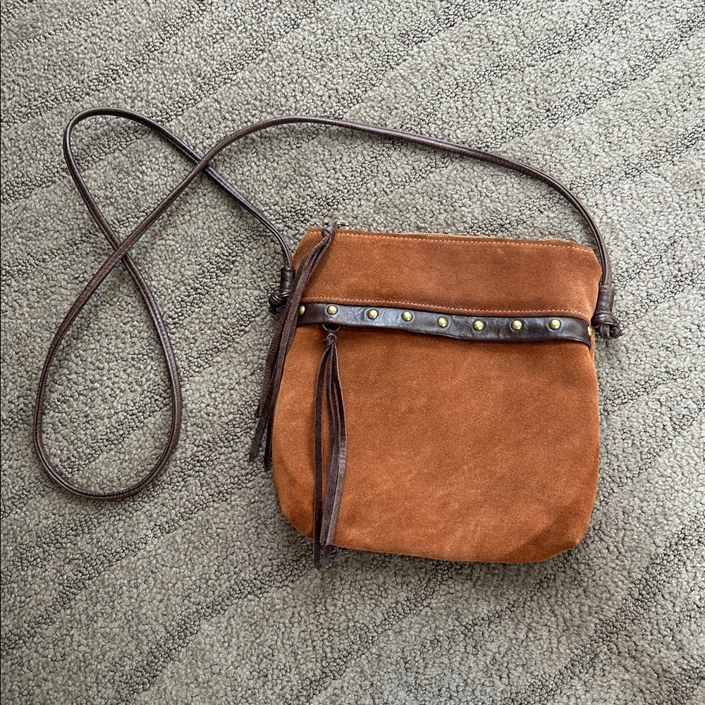 Pietro Alessandro Suede & Leather Crossbody Bag